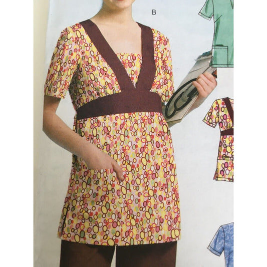 McCalls Sewing Pattern M5895 Nursing Scrubs Uniform Essentials Top Pants 8-16 UC
