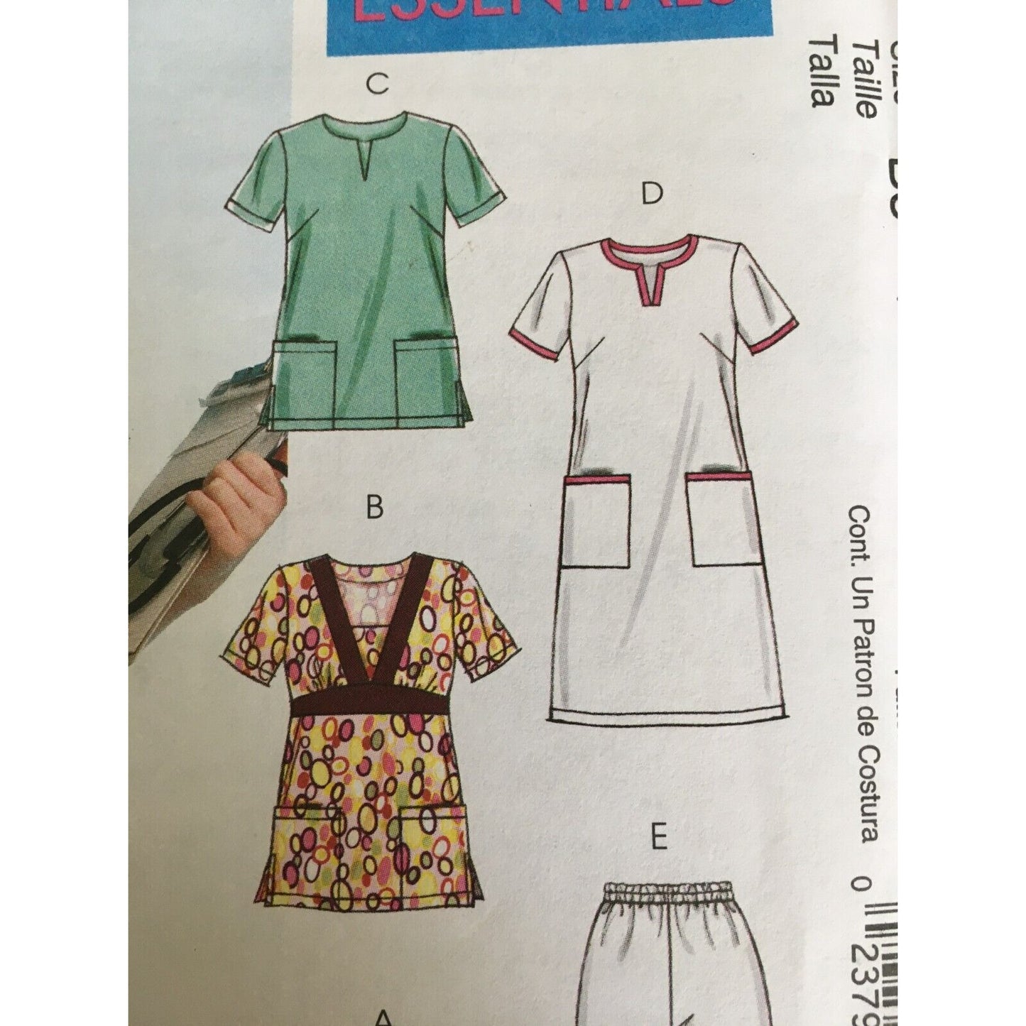 McCalls Sewing Pattern M5895 Nursing Scrubs Uniform Essentials Top Pants 8-16 UC