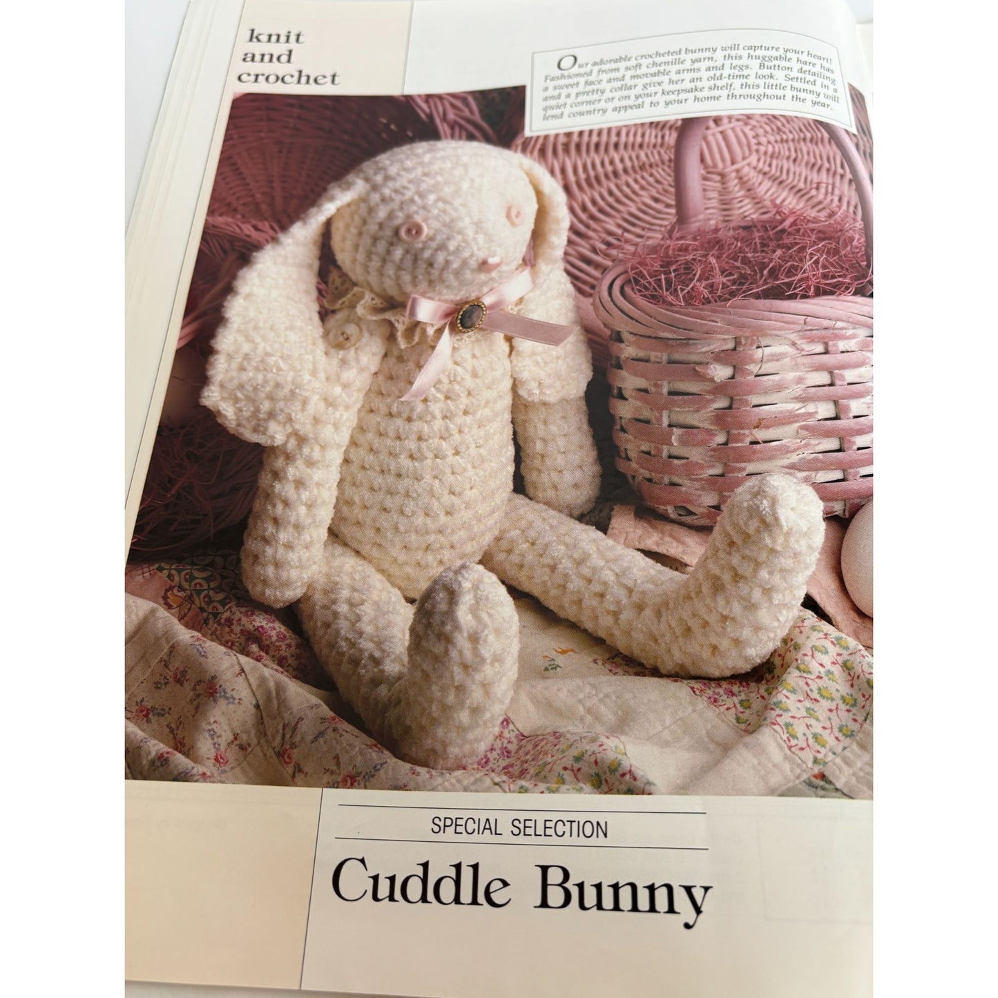Leisure Arts The Magazine April 1990 Cross Stitch Craft Patterns Crochet Bunny