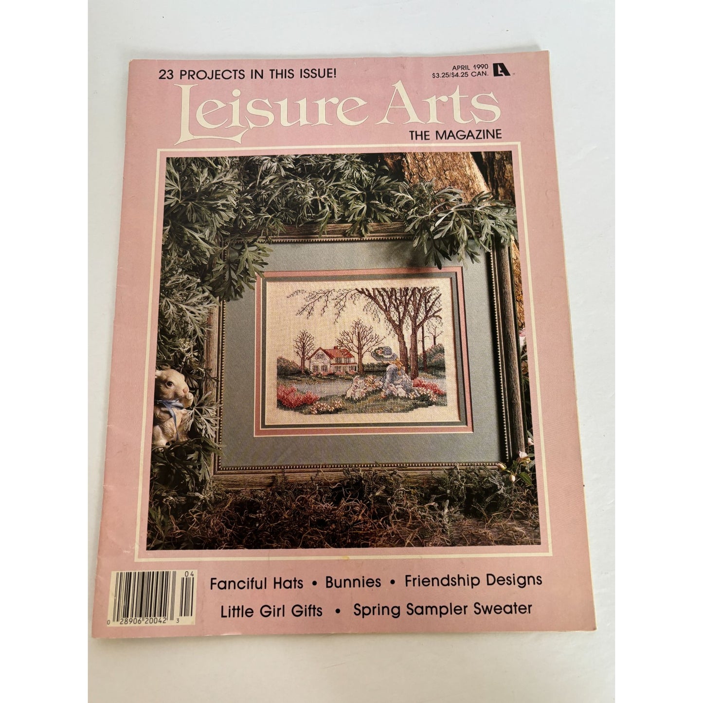 Leisure Arts The Magazine April 1990 Cross Stitch Craft Patterns Crochet Bunny