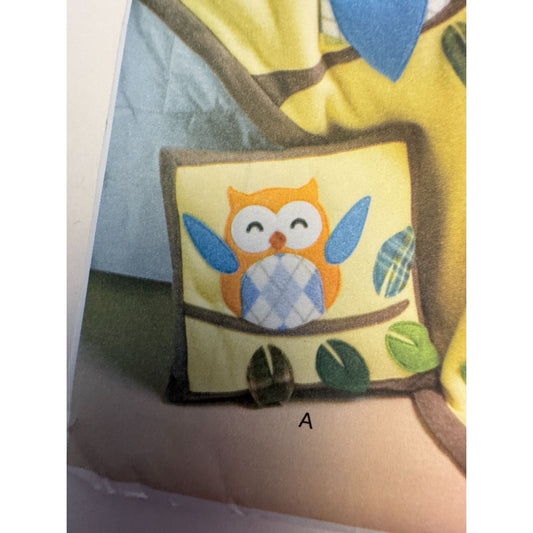 McCalls Sewing Pattern M6482 Owl Pillow and Quilt Nursery Decor Kids Baby Uncut