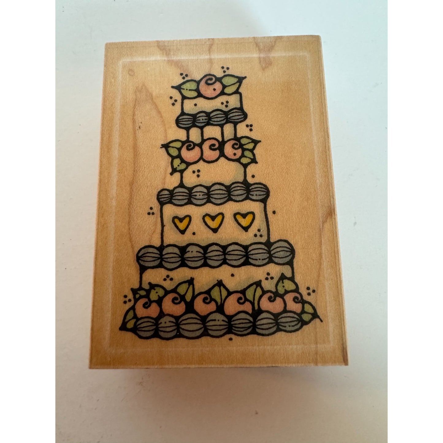 Whipper Snapper Rubber Stamp Wedding Cake Tiers Hearts Love Card Making H Bliss