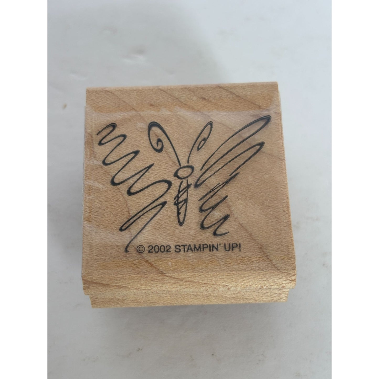 Stampin Up Wood Rubber Stamp Butterfly Scribble Wings Watercolor Card Making Art
