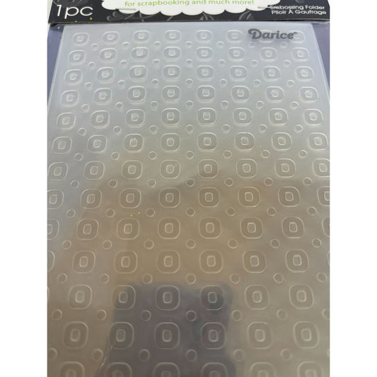Darice Embossing Folder Circle Pattern Scrapbooking Card Making Background New