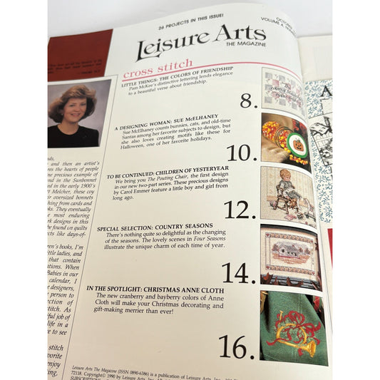 Leisure Arts Magazine October 1990 Cross Stitch Patterns Crafts Halloween Treats