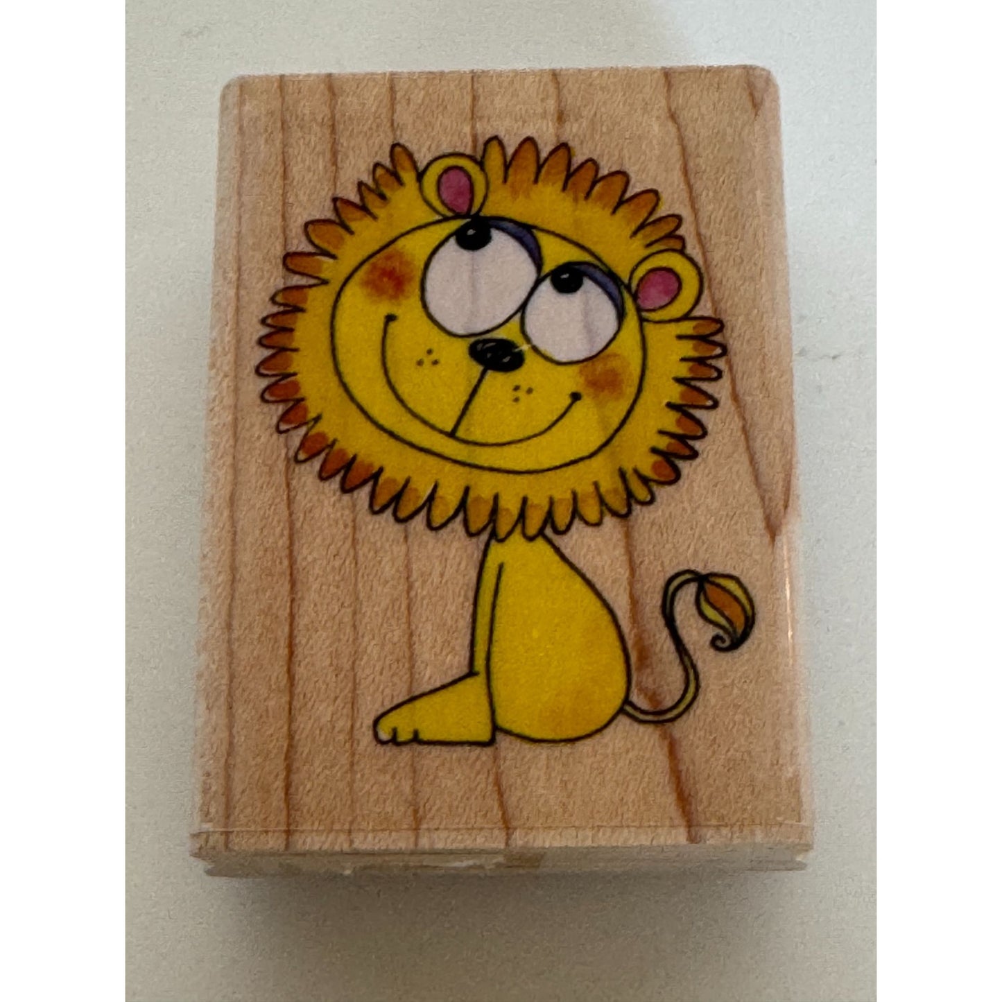 Penny Black Rubber Stamp Roar Lion Zoo Crew Circus Animal Thinking Pose 3838F