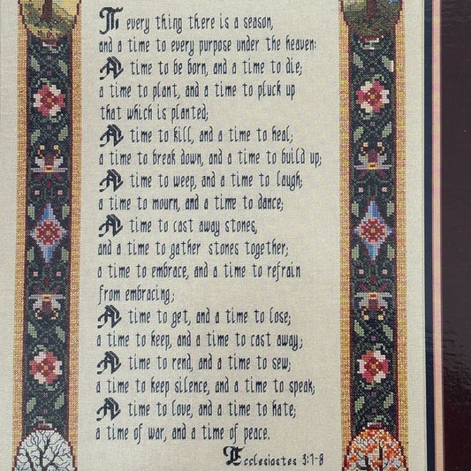 Cross My Heart Cross Stitch Pattern To Every Thing There Is A Season Bible Quote