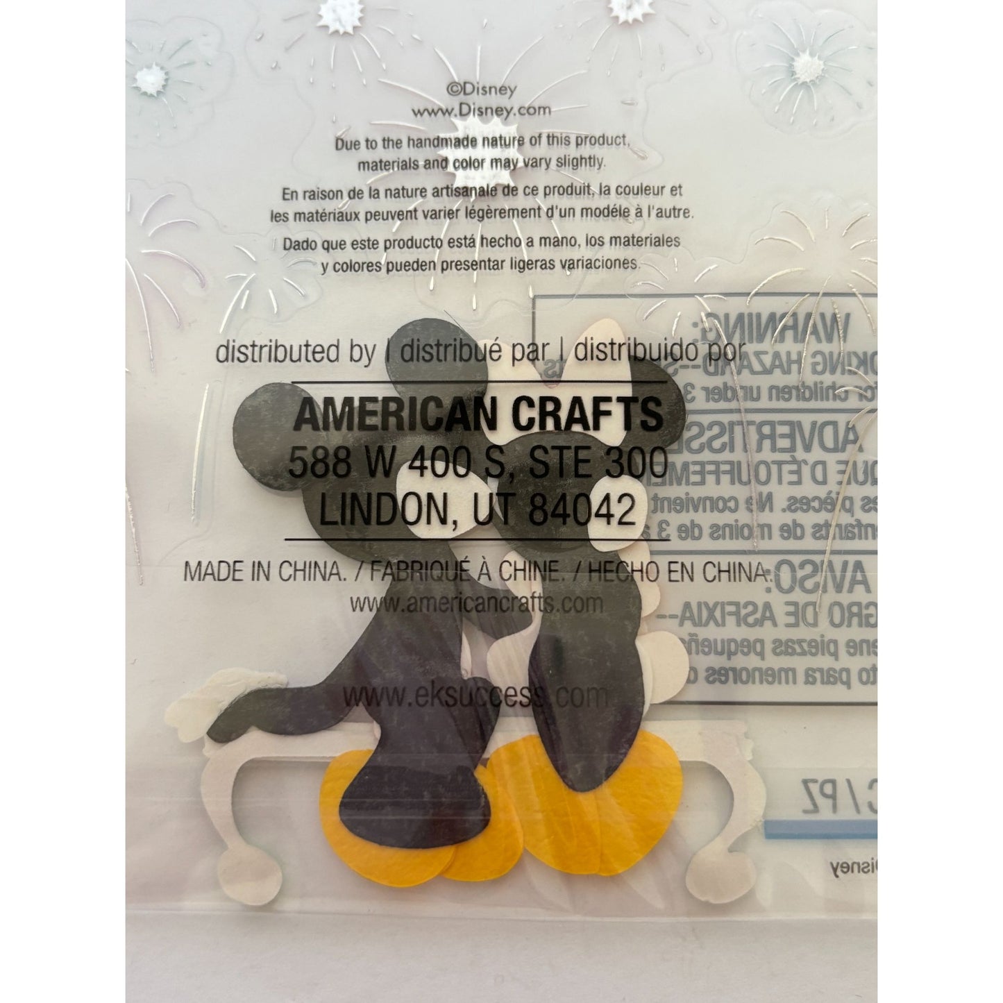 Fireworks Mickey Mouse Dimensional Stickers Disney World Vacation Couple Craft
