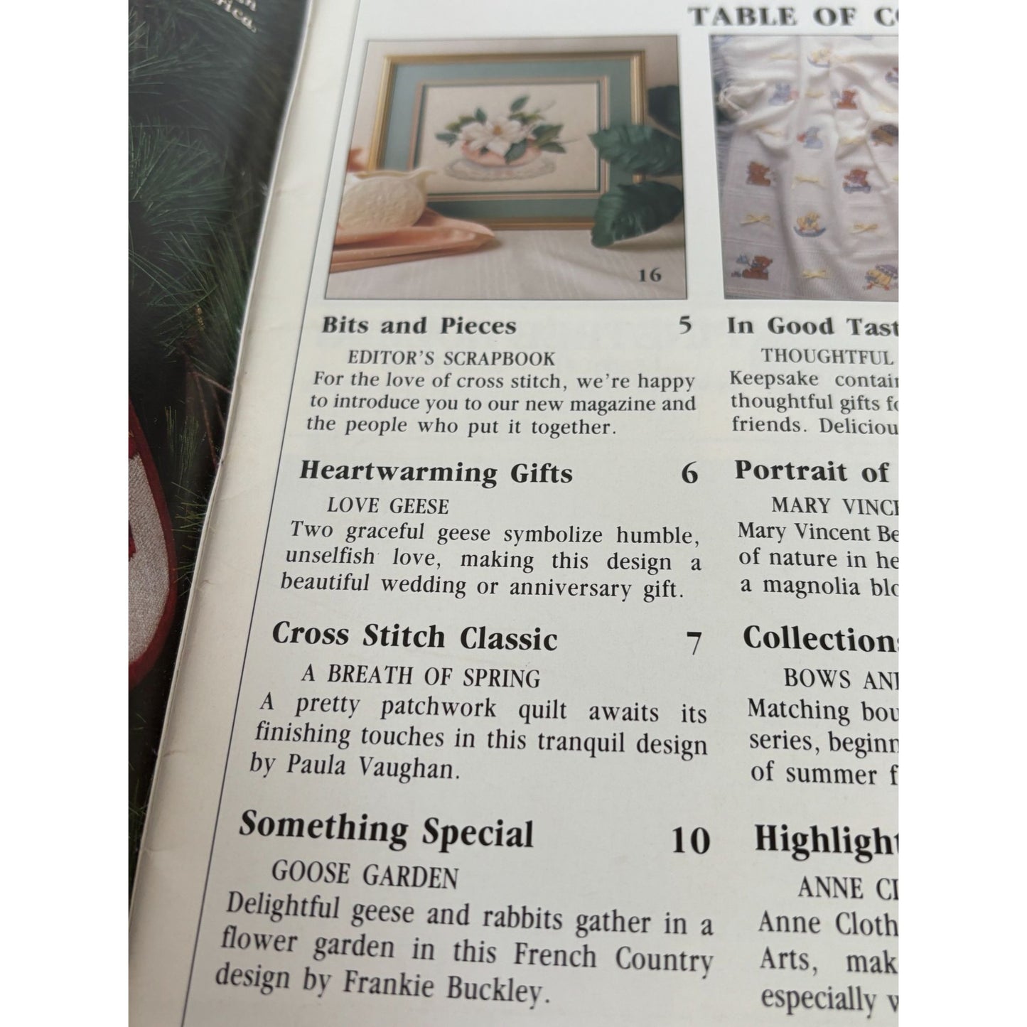 For The Love Of Cross Stitch Magazine Premier Issue Christmas Ornaments Goose