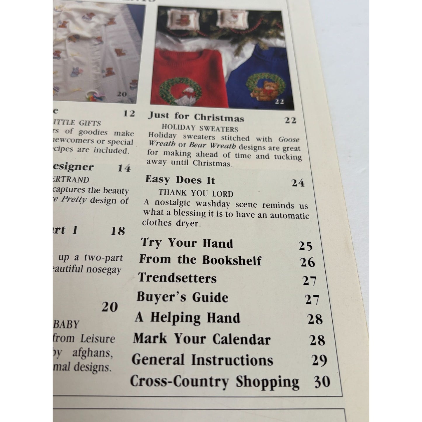 For The Love Of Cross Stitch Magazine Premier Issue Christmas Ornaments Goose