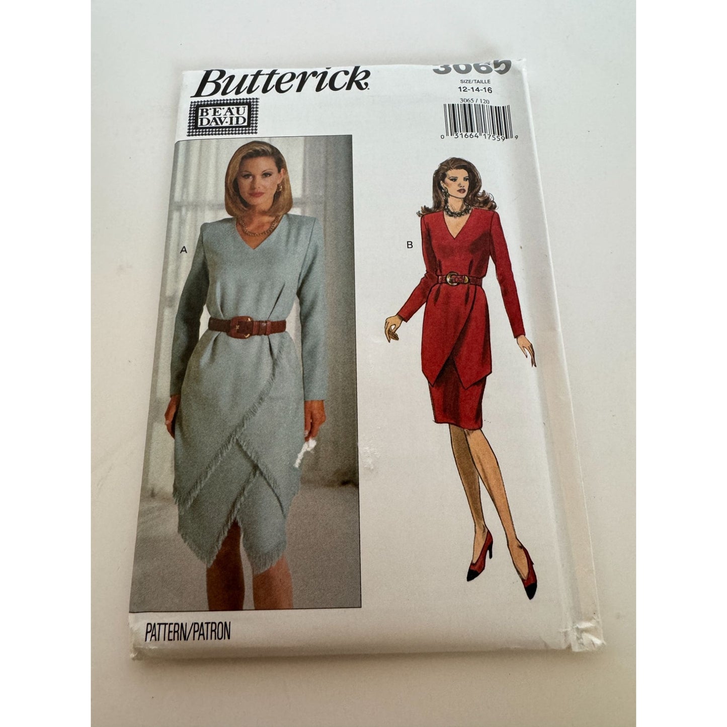 Butterick Sewing Pattern 3065 Misses Dress Tunic and Skirt Sizes 12-14-16 Uncut
