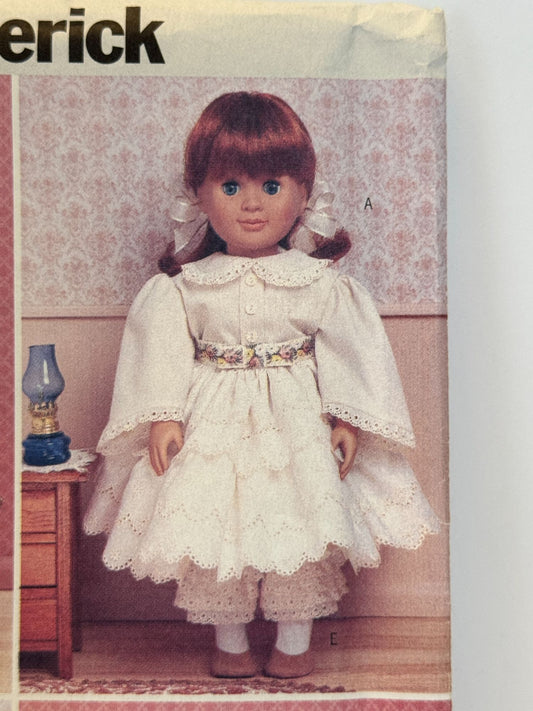 Butterick Sewing Pattern 6667 Doll Historical Clothing Dress Petticoat 18 Inch