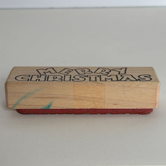 Toomuchfun Rubber Stamp Merry Christmas Card Making Words Sentiment Holidays