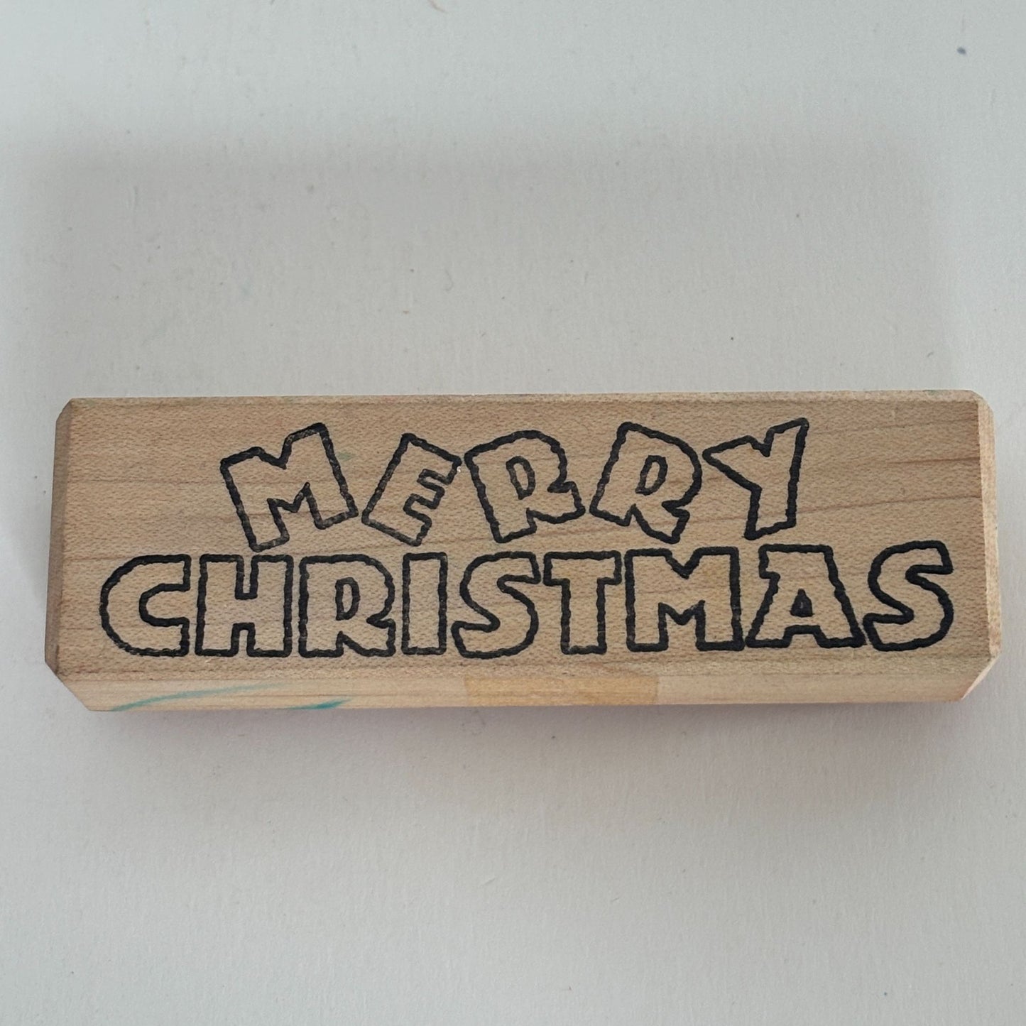 Toomuchfun Rubber Stamp Merry Christmas Card Making Words Sentiment Holidays