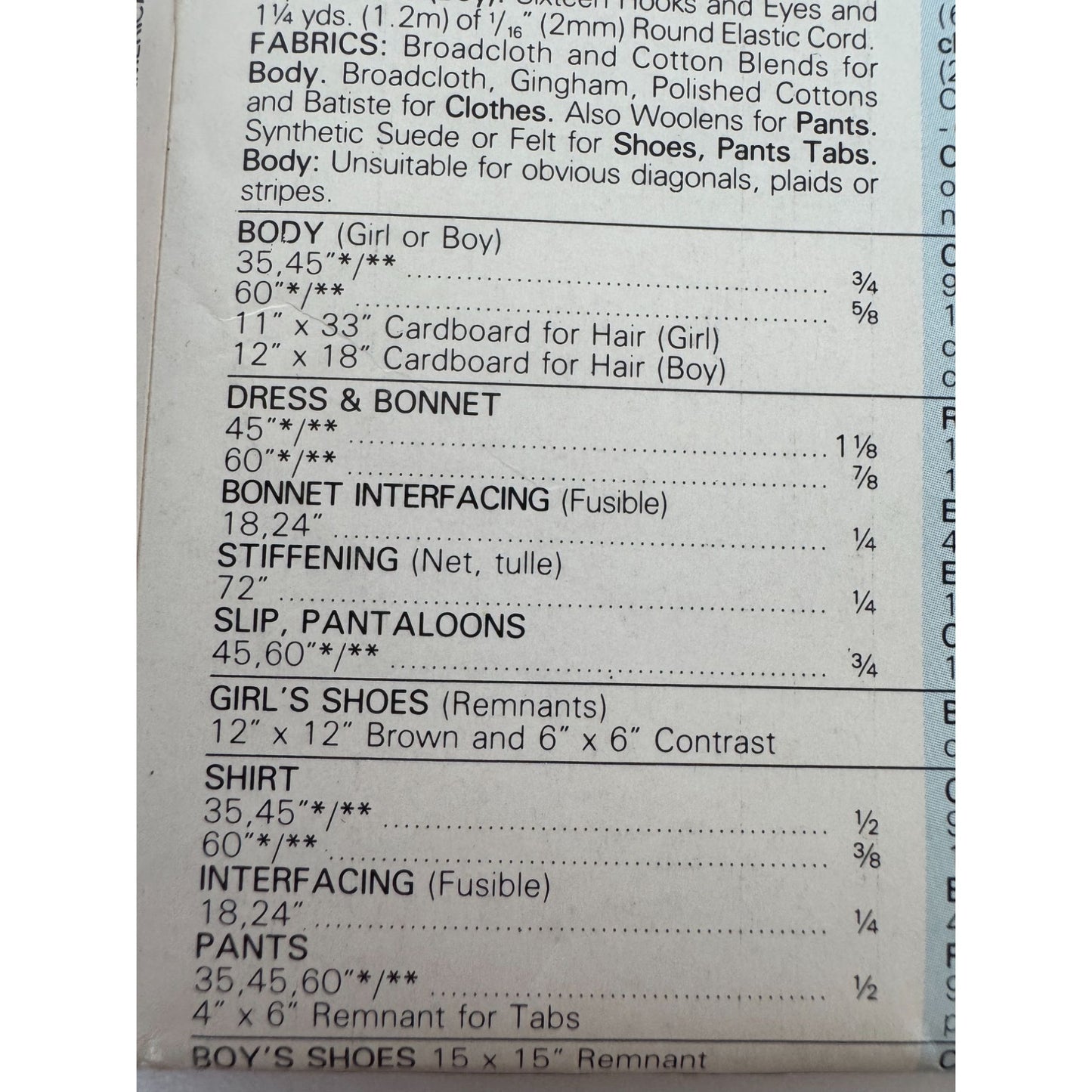 Vogue Sewing Pattern 9699 Doll Clothes Clothing Pioneer Early Americana Craft UC