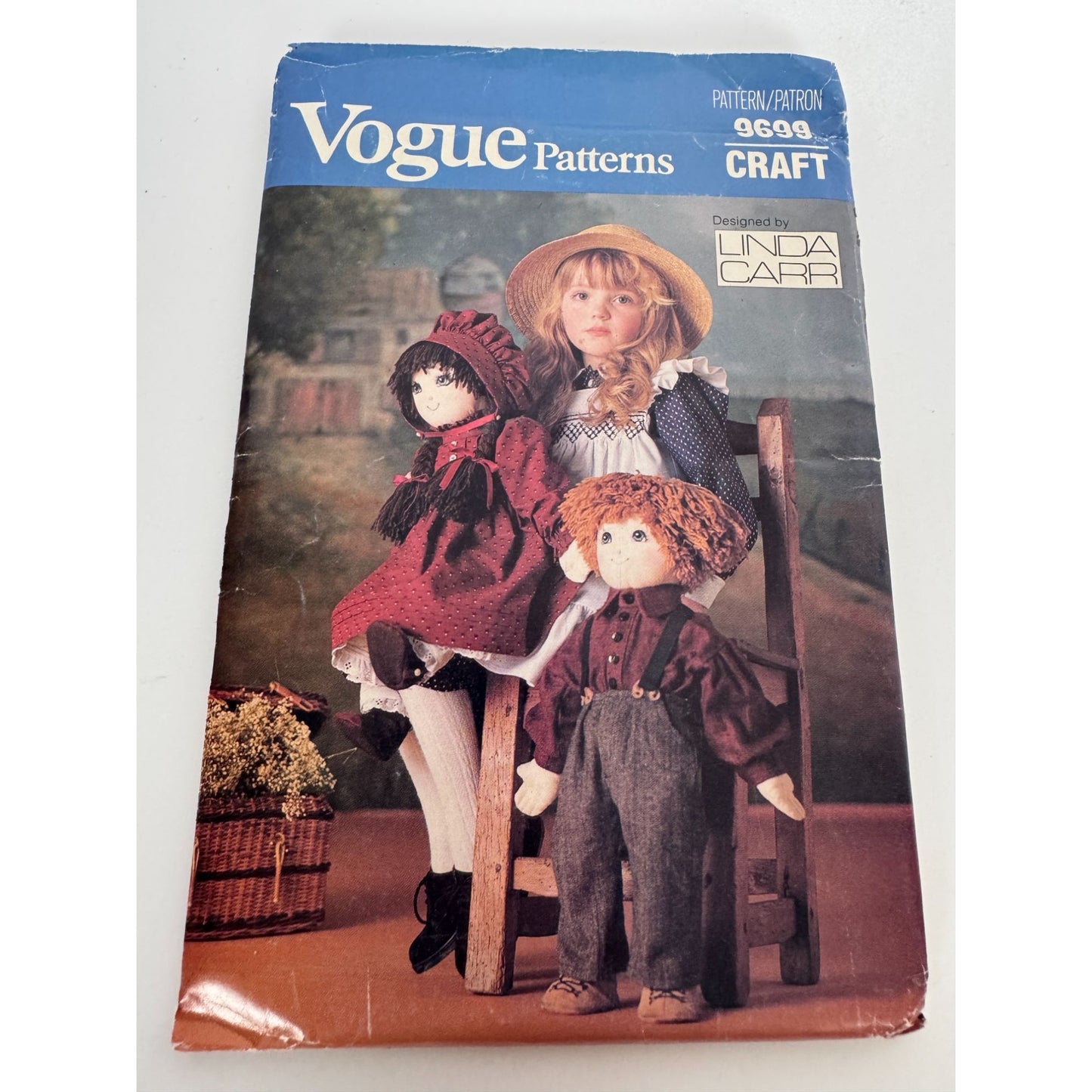 Vogue Sewing Pattern 9699 Doll Clothes Clothing Pioneer Early Americana Craft UC