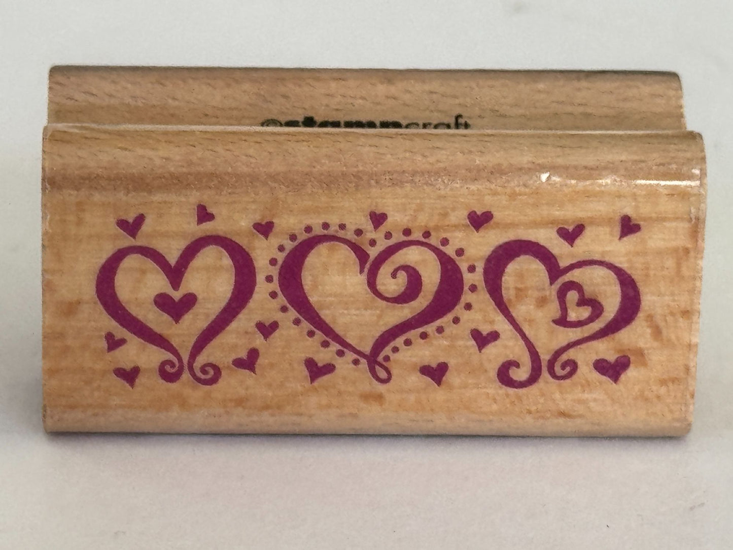 StampCraft Rubber Stamp Swirly Heart Border Valentines Day Card Making Craft Art
