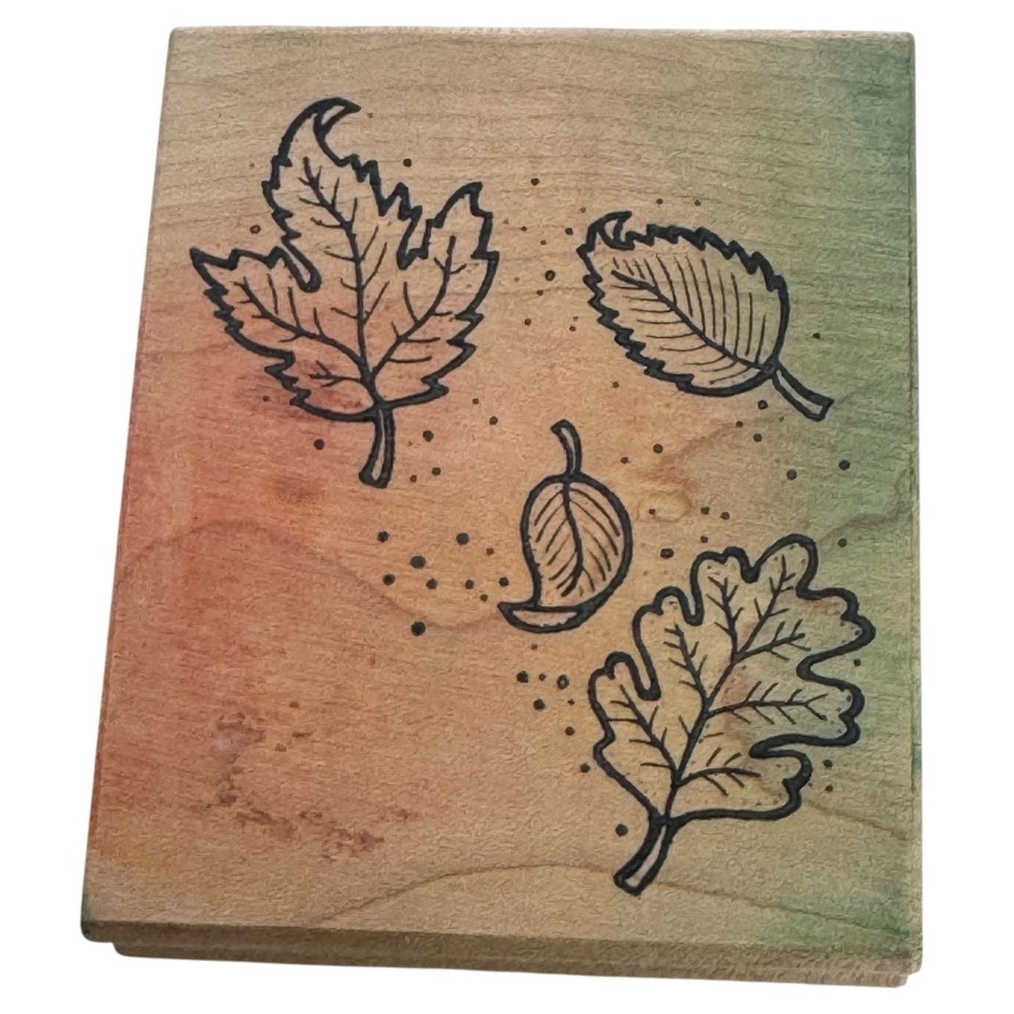Great Impressions Rubber Stamp Autumn Leaves Falling Leaf Thanksgiving Crafting