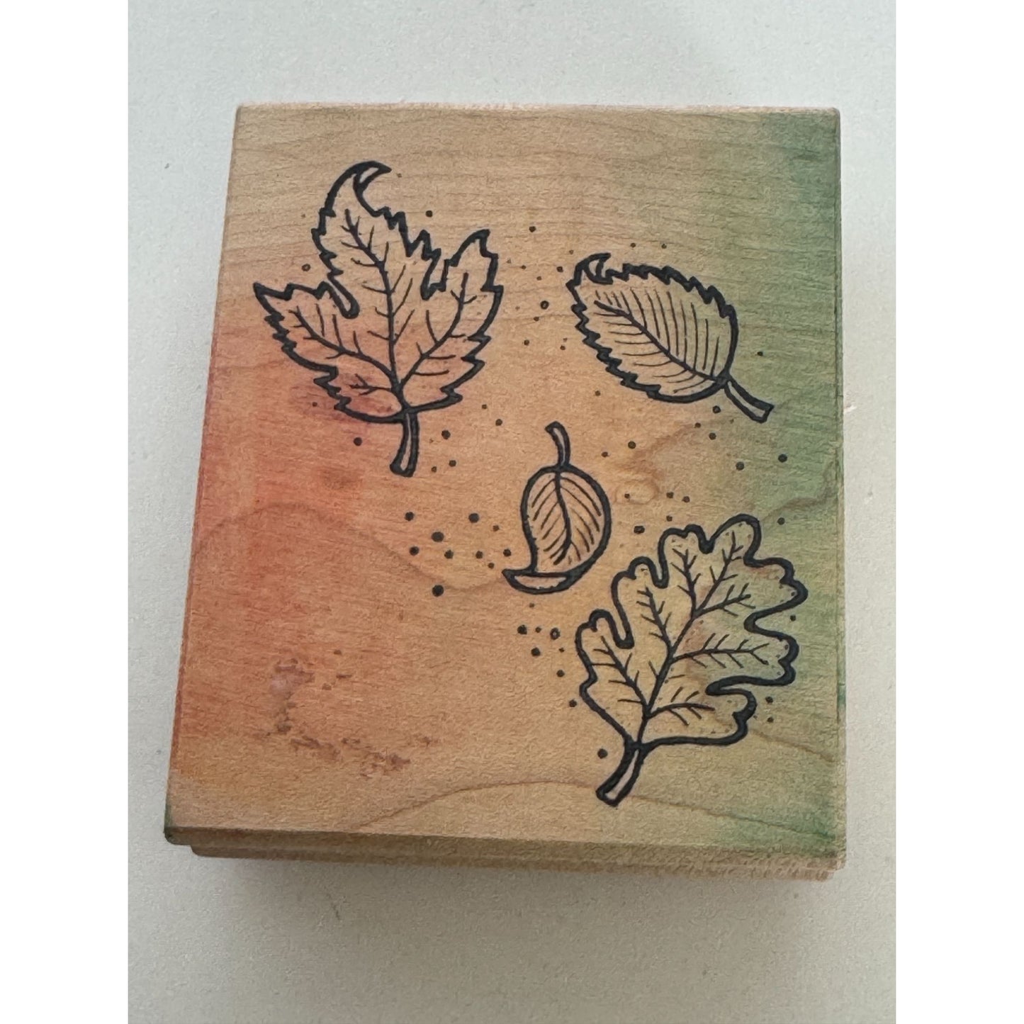 Great Impressions Rubber Stamp Autumn Leaves Falling Leaf Thanksgiving Crafting