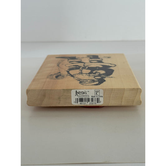 Anitas Rubber Stamp Santa Claus Naughty or Nice List Checking it Twice Large Big