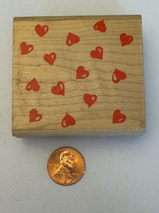 Rubber Stampede Rubber Stamp Hearts Abound Love Background Cardmaking Valentine
