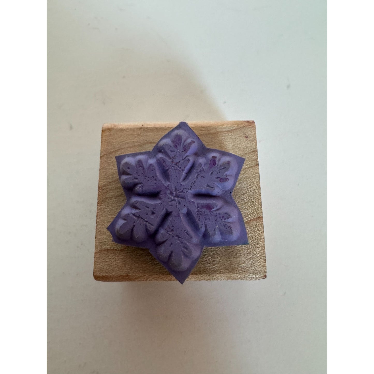 Stampin Up Wood Mounted Rubber Stamp Snowflake Winter Snow Card Making 7/8 inch