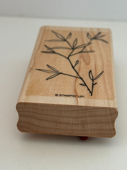 Stampin Up Rubber Stamp Bamboo Plant Background Nature Outdoors Card Making Wood