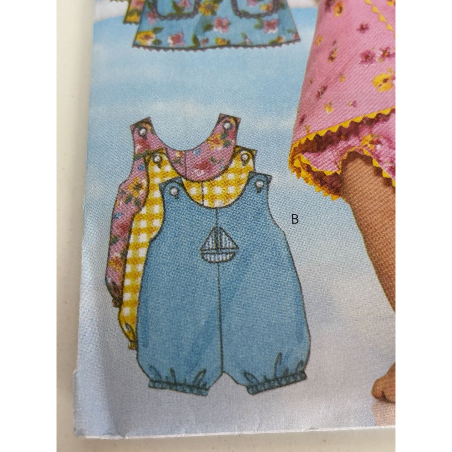 Butterick Sewing Pattern B5625 Infant Baby Romper Jumper Hat Set Summer Uncut