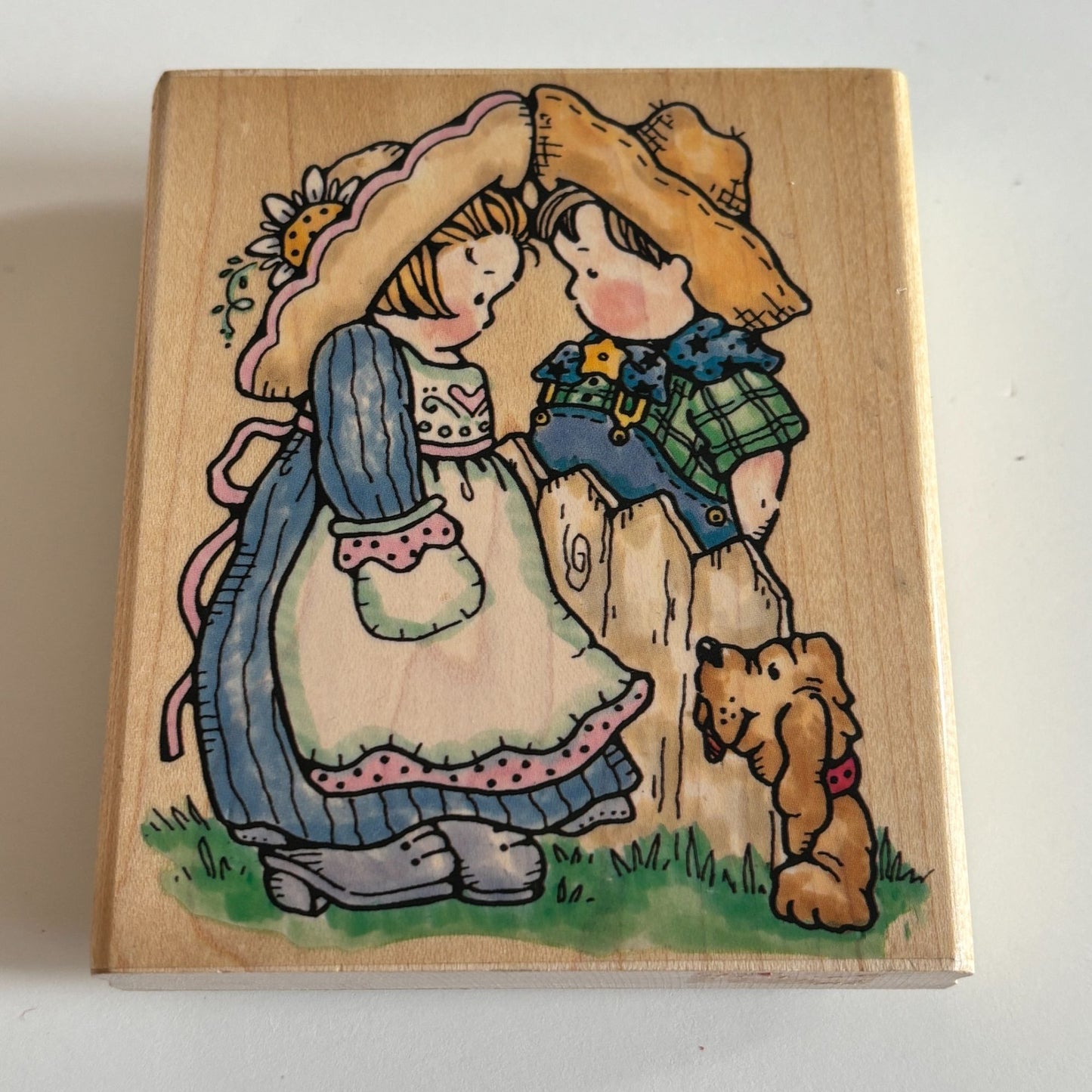 Penny Black Rubber Stamp Farm Love Girl Boy Dog Friendship Card Making 1116K