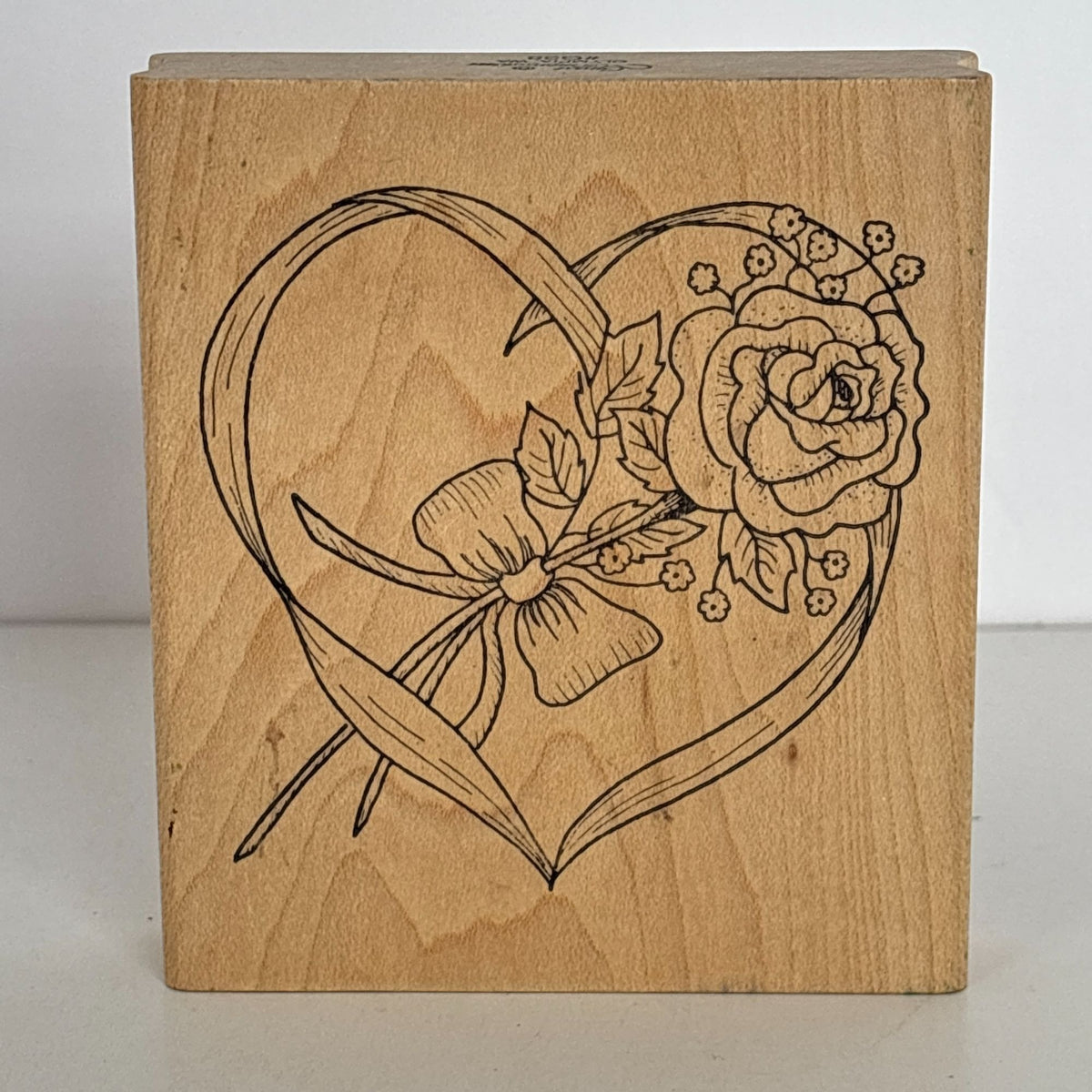 Great Impressions Rubber Stamp Heart Rose Mothers Day Cardmaking Love Wedding Anniversary Paper Crafting