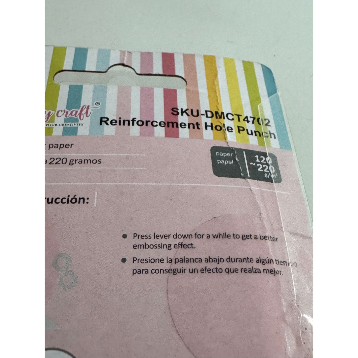 Dress My Craft Reinforcement Hole Punch Paper Crafting Scrapbooking Card Making