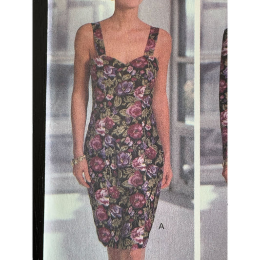 Butterick Sewing Pattern 6240 Work Jacket and Dress Easy Career 1990s UC 6 8 10