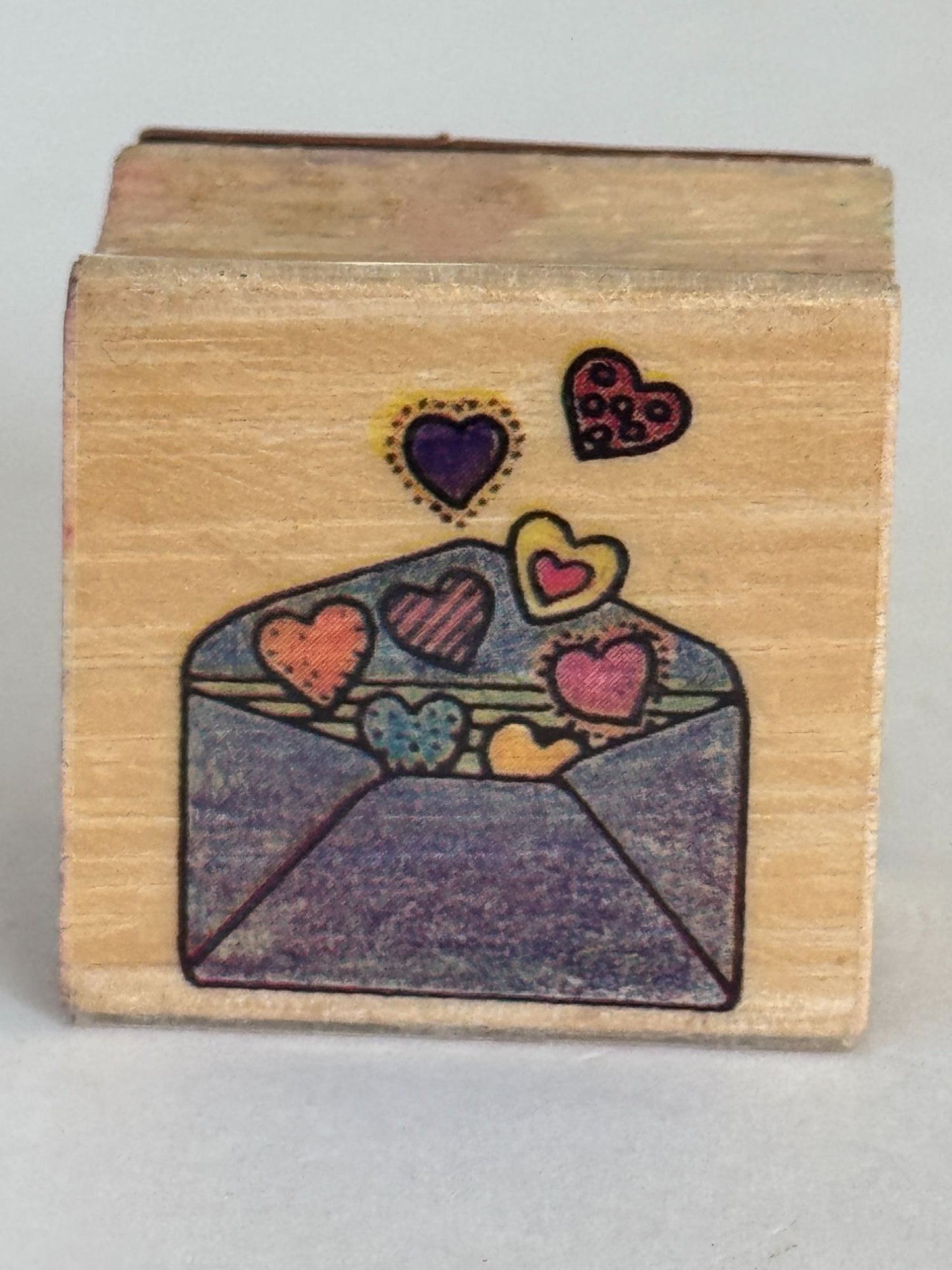 Envelope Hearts Rubber Stamp Snail Mail Sending Love Valentines Day Cardmaking