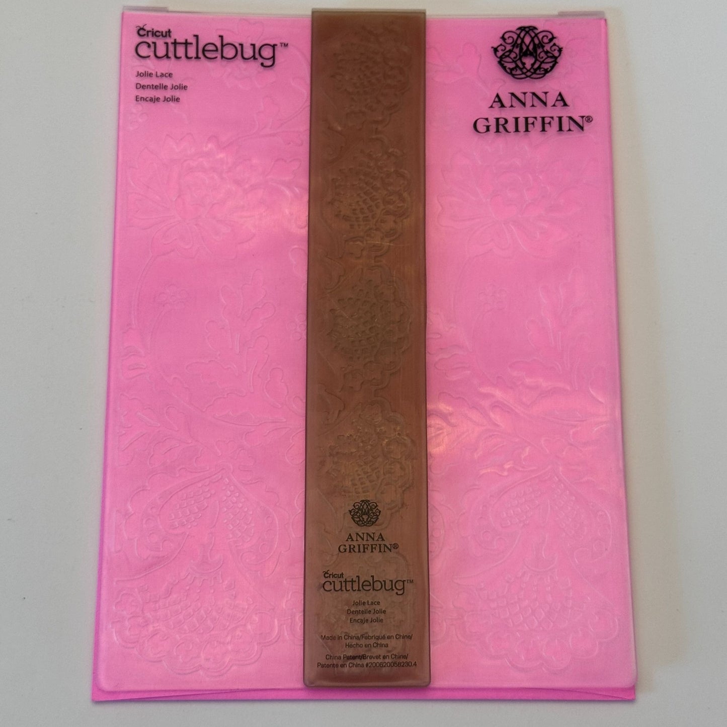 Cricut Cuttlebug Anna Griffin Jolie Lace Embossing Folder and Border Set Cardmaking Tool 5x7