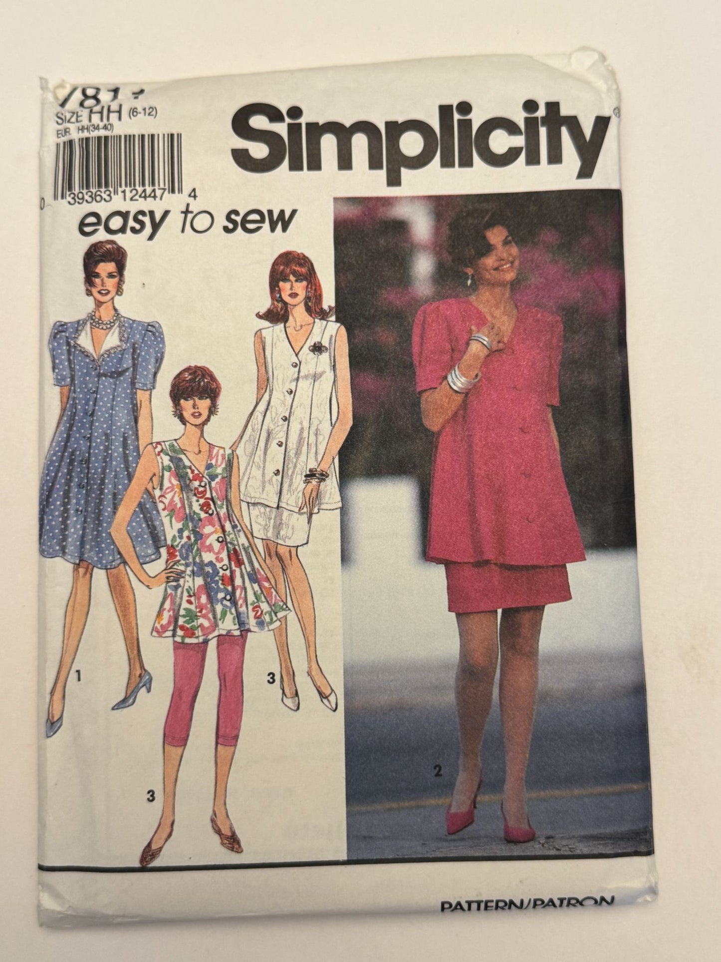 Simplicity Sewing Pattern 7811 Maternity Leggings Skirt Dress Tunic 6-12 UC Easy