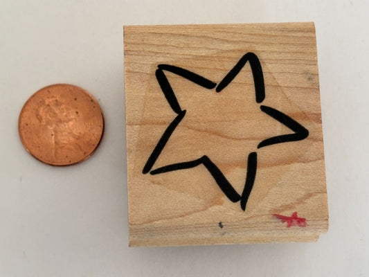 Stampin Up Rubber Stamp Star Shaped Cardmaking Craft Outline Night Sky Patriotic