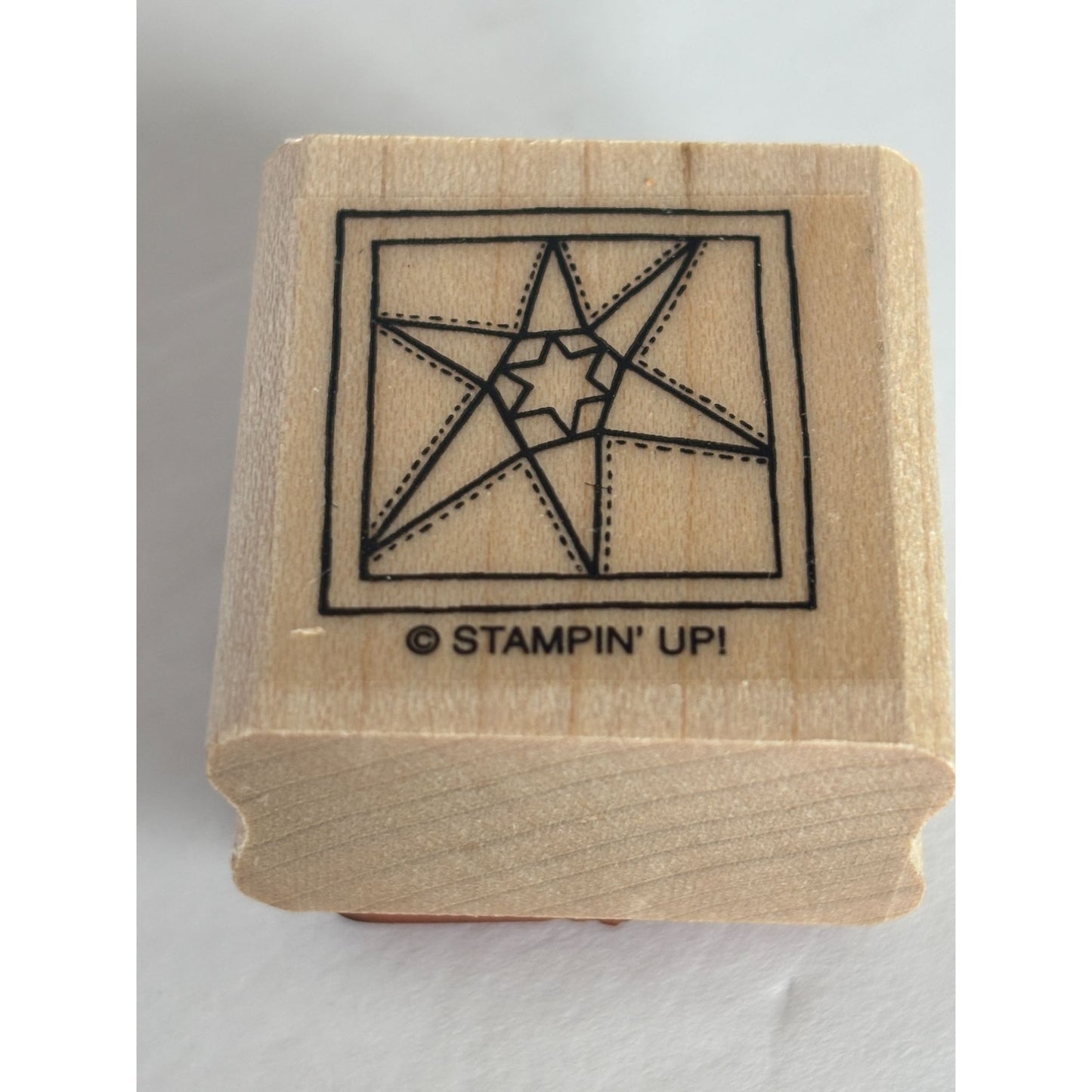 Stampin Up Rubber Stamp Set Quilt Quips Quilting Blocks Sewing Words Pun Funny