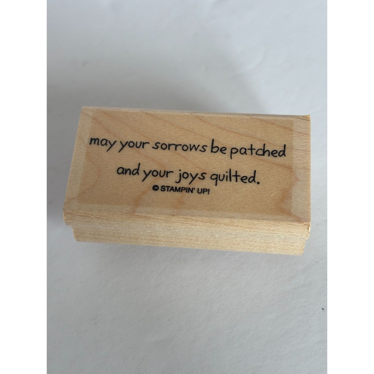 Stampin Up Rubber Stamp Set Quilt Quips Quilting Blocks Sewing Words Pun Funny