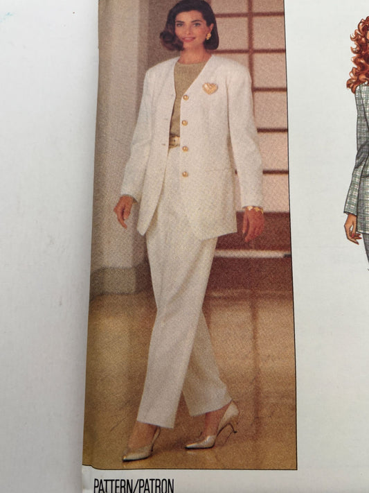 Butterick Sewing Pattern 6588 Jacket Skirt Pants Career 1990s Vtg 12 14 16 UC