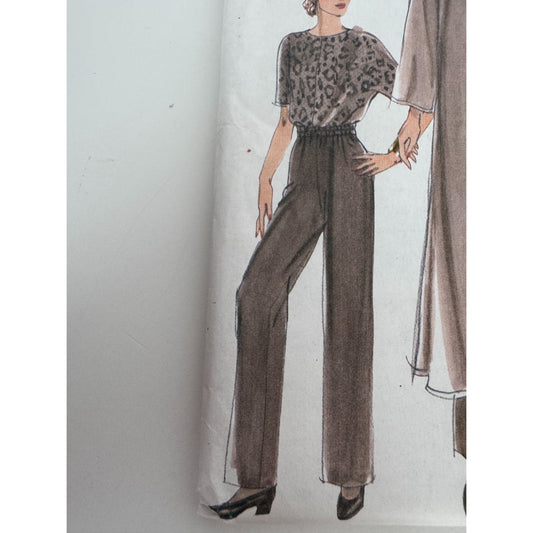 Vogue Sewing Pattern 9899 Oversized A-Line Duster Top Pants Easy Work 8 10 12 UC