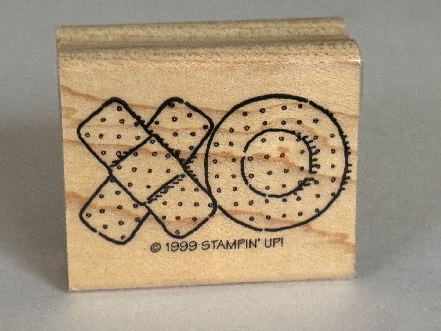 Stampin Up Rubber Stamp XO Bandage Get Well Soon Card Making Love Message Symbol