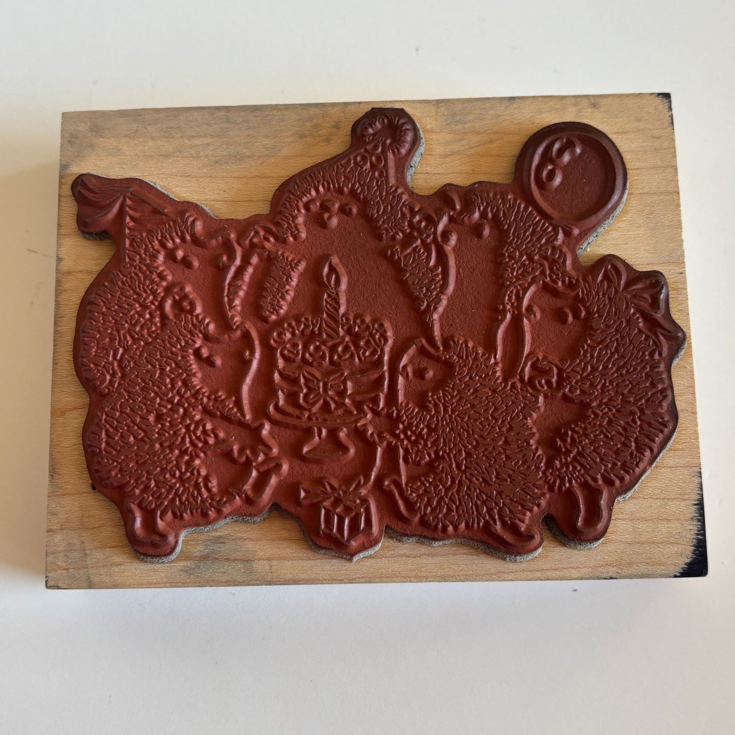 Penny Black Rubber Stamp Hedgehog Cake Dance Birthday Party Family Card Making
