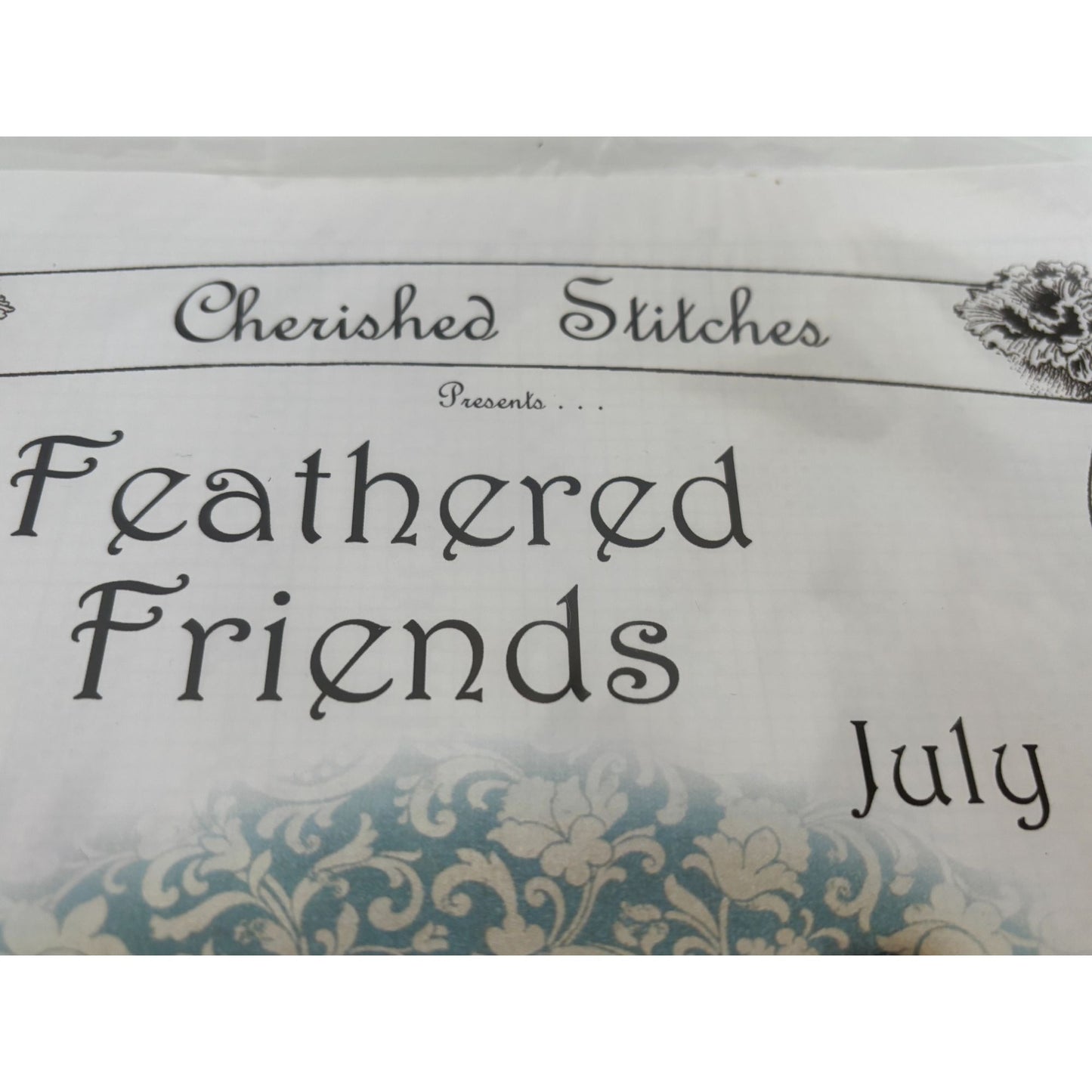 Cherished Stitches Cross Stitch Pattern Feathered Friends July 2012 Eagle Flag