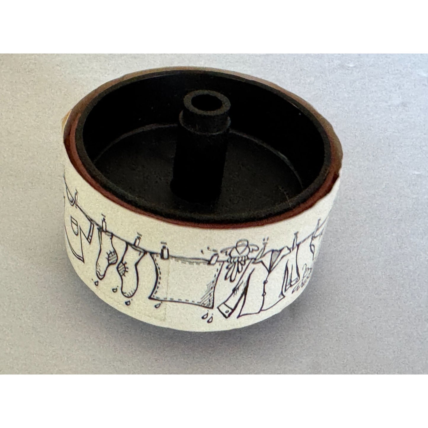 Stampin Around Rubber Stamp Drip Dry Rollagraph Roller Laundry Line Border Birds