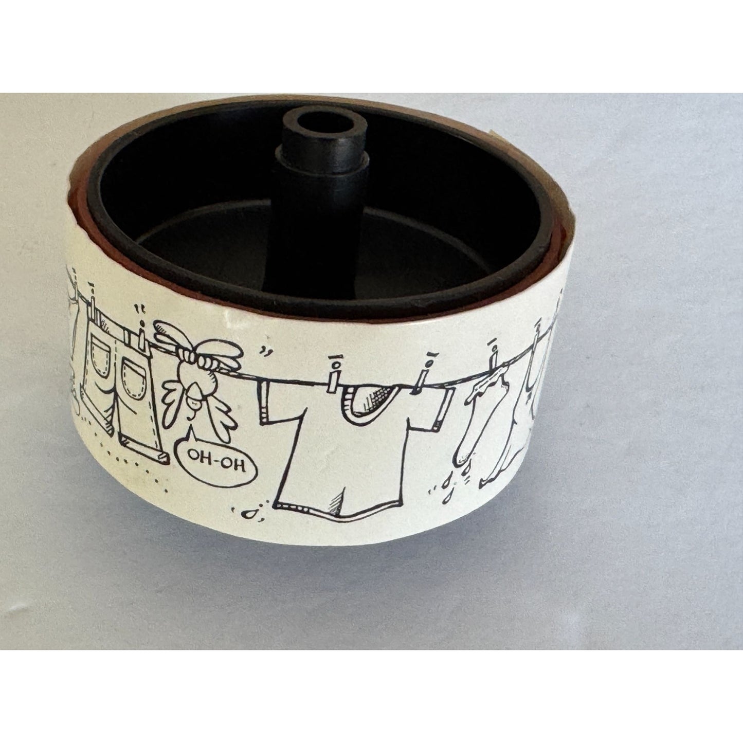 Stampin Around Rubber Stamp Drip Dry Rollagraph Roller Laundry Line Border Birds