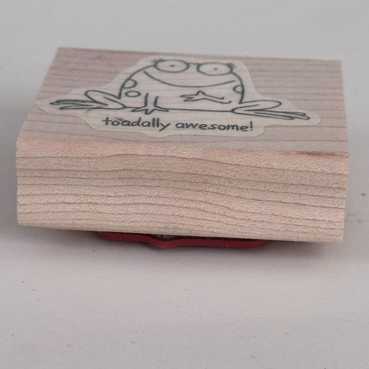 Stampin Up Rubber Stamp Toadally Awesome Frog Funny Words Toad Pun Animal Craft