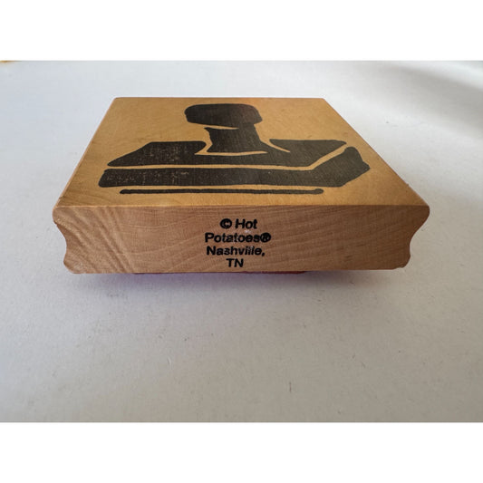 Hot Potatoes Rubber Stamp Office Stamp Icon Work Cubicle Reminder Card Making