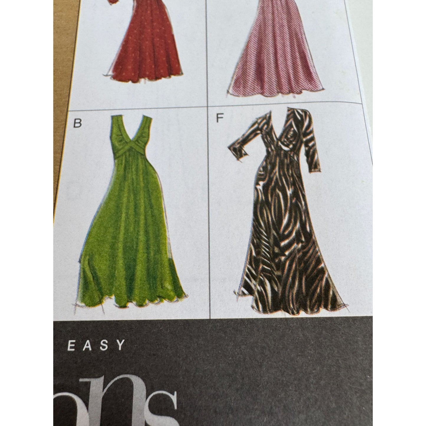 Vogue Sewing Pattern V8489 Dress V-Neck Back Zipper Multiple Styles Easy 8-16 UC