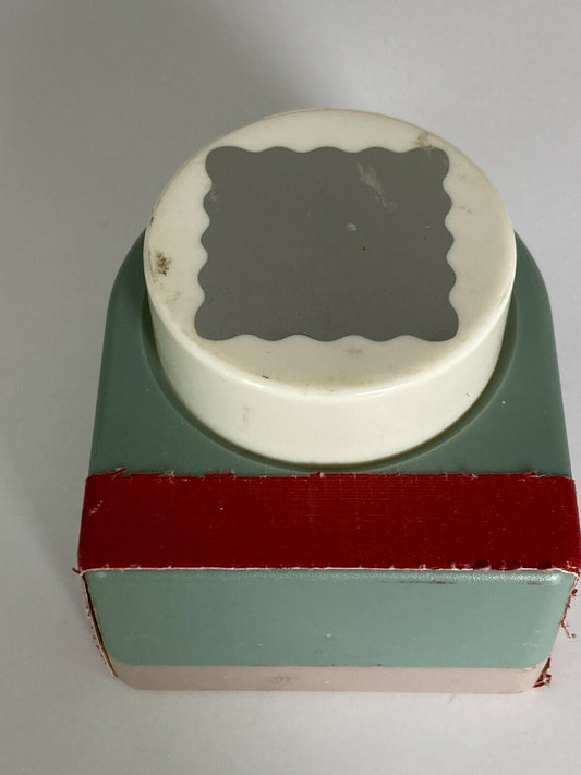 Family Treasures Paper Punch Scalloped Square Frame Card Making Scrapbook Craft