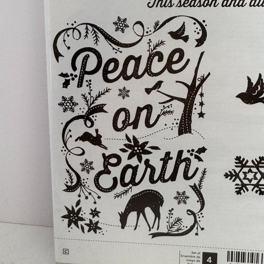 Stampin Up Rubber Stamp Set Natures Peace Christmas Card Making Woodland Animals